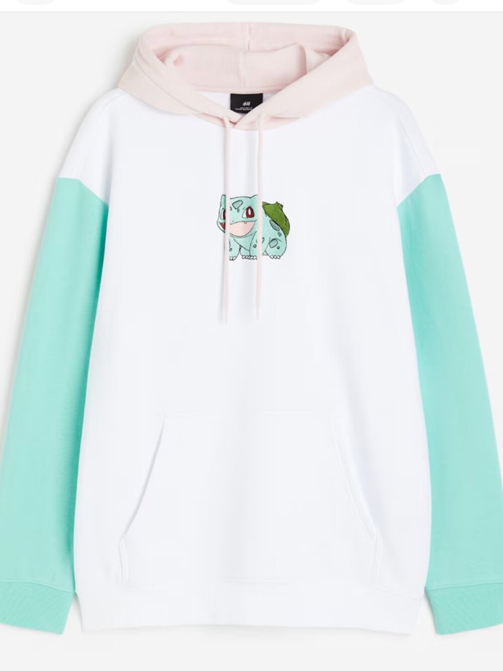 H&M Pokemon | Bulbasaur Colorblock Graphic Hoodie | Large